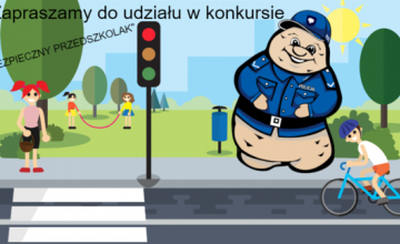Konkurs „Bezpieczny przedszkolak” organizowany w ramach akcji „ODBLASKOWO-BEZWYPADKOWO”.